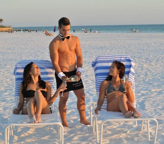 Beach hens party ideas gold coast Butlers In The Buff