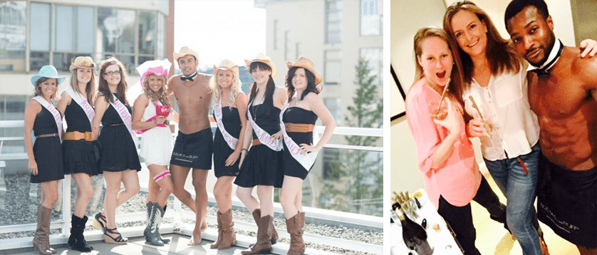 Austin texas bachelorette Party Ideas - buff butlers and cowboy girls in Austin themed bachelorette party