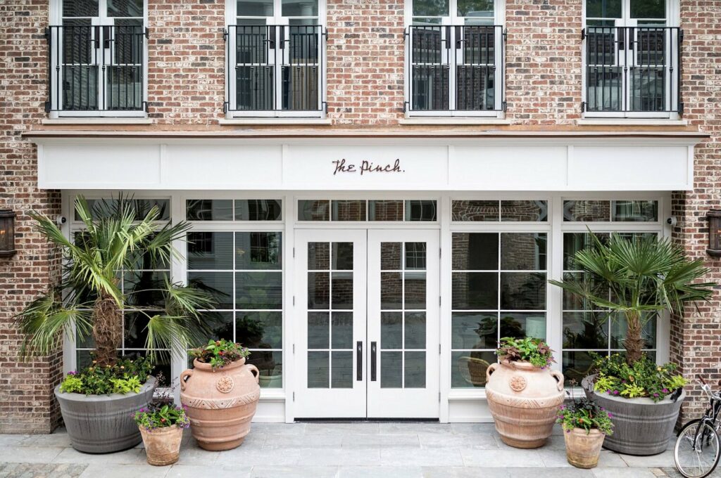 Charleston where to stay bachelorette - hotels, rentals, airbnb suggestions - an entrance to a hotel in Charleston