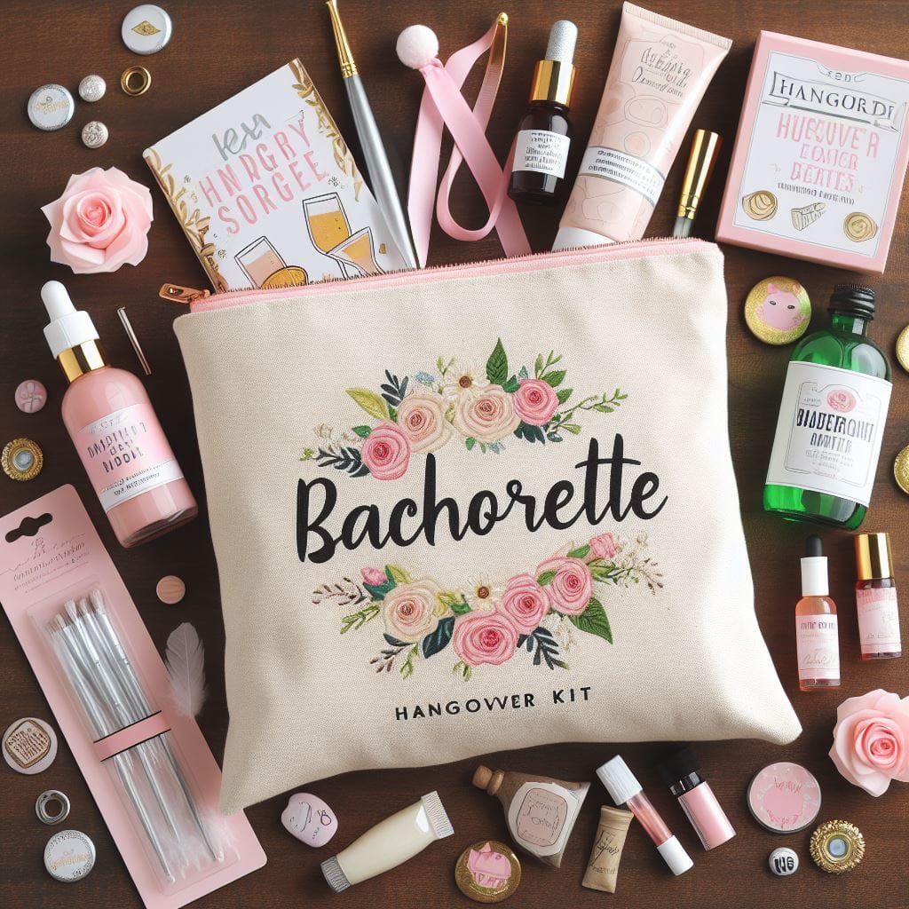 personalized bachelorette bag hangover kit