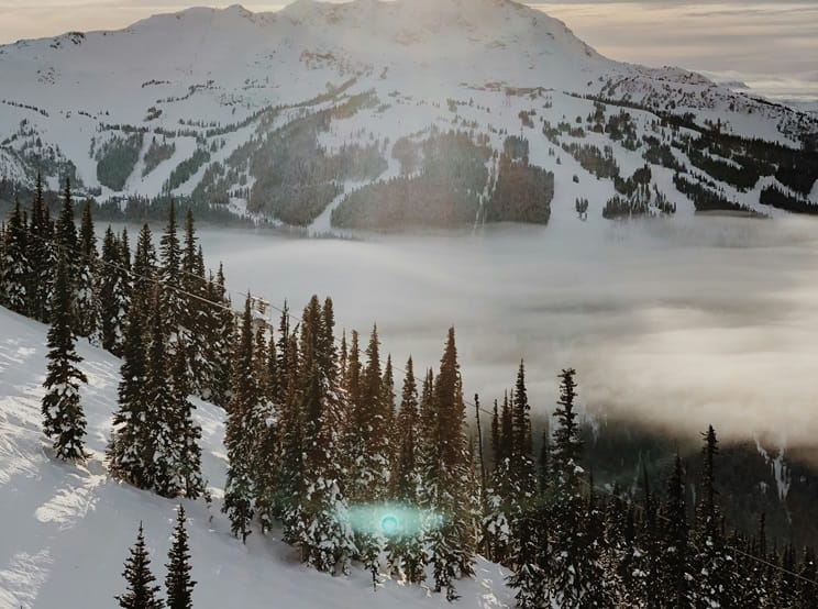whistler mountains snowy hiking trails - beautiful scenery
