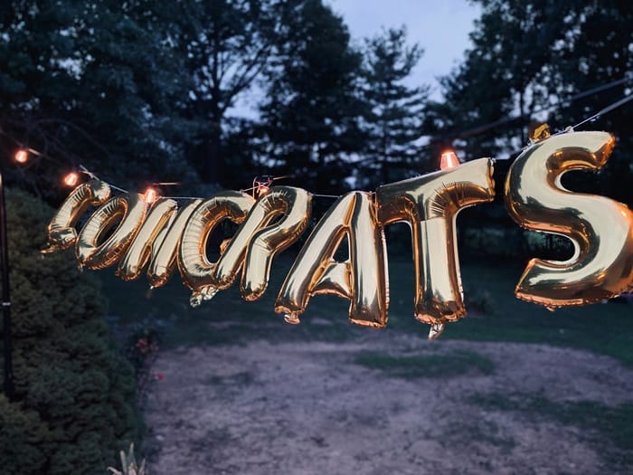 engagement party venue baloon sign in vancouver